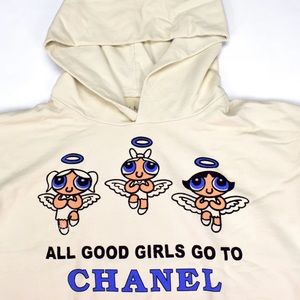Mega Yacht - Good Girls 'Chanel/Gucci' Logo Hoodie (Beige)